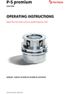 Operating manual EASY-GTM - Gas pressure and temperature measuring system for Planetary Mill P-5 premium