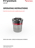 Operating manual EASY-GTM - Gas pressure and temperature measuring system for Planetary Mill P-7 premium