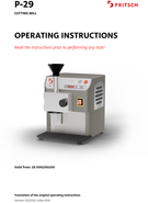 Operating manual Cutting Mill P-29
