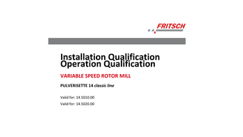 IQ/OQ documentation (questionnaire format - implementation not included)